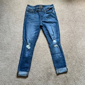 Ripped Jeans with roll bottoms